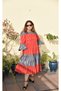 Fanta Orange and Grey Layered Dress