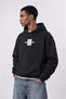 Men's Sky Patch Detailed Oversize Hoodie Black - 3
