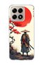 Mi 15t Compatible Samurai Red Sun Maple Printed Transparent Phone Case