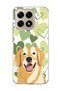 Mi 15t Compatible Yellow Dog Green Heart Printed Transparent Phone Case