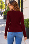Women's 2-Button V-Neck Long Sleeve Cardigan - 5