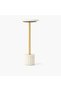 Marble Top Accent Table - 57x24 cm