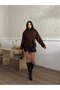High Collar Buttoned Belted Cashmere Jacket - 7