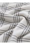 Women's Ecru Gray Plaid Oversized Shawl 180X65 cm Soft Textured Tasseled Winter Shawl Scarf – Shoulder Shawl - 4