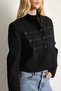 Fitted High Collar Napoleon Short Cashmere Coat I5139Ax26Wn - 5