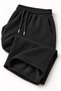 Men's Black Winter Wide-Leg Sweatpants Full Fit Baggy - 8