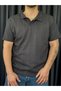 Men's Black Honeycomb Polo Neck T-Shirt - 4