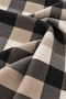 Women's Black Beige Ecru Plaid Oversized Shawl 180X65 cm Soft Textured Twisted Tassel Winter Shawl Scarf – Shoulder Shawl - 4