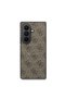 Galaxy Z Fold 8 Ultra Case Licensed M-Safe Compatible 4g Patterned Lettering Logo Pu Leather Cover Brown - 2