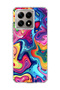 Mi 14t Compatible Rainbow Fluid Color Printed Transparent Phone Case