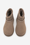 Women's Suede Look Casual Boots with Embroidery and Stitching Detail and Fur Inside, Misel Mink Suede - 7