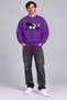 Blue Hat Fun Character Printed Men's Oversize Sweatshirt – Crew Neck Casual Sweatshirt