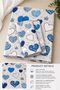 MZDT 3-Piece Flat Bedsheet Set – 100% Cotton, 125 GSM, 1 Flat Sheet & 2 Pillowcases, Soft, Breathable & Durable (Patchwork Heart Print, Queen) - 4