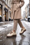 Accessory Lace-Up Thick Comfortable Sole Boots Women's Brown Stylish Sneaker Boots 26K421