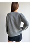 Stone Embroidered Boat Neck Soft Sweater - 6