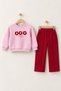 Girl's 100% Cotton Embroidered Flowers 2-Piece Set - 5