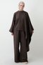 Asymmetric Detail Bitter Brown Double Set - 4
