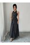Μάξι φόρεμα, μαύρο - 4