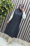 Women's Clothing Plus Size Buttoned Chain Detailed Hooded Quilted Vest - 8