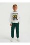 Patterned Boys' 3-Yarn Tracksuit Set - 2