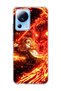 Mi 13 Lite Compatible Anime Flame Sword Printed Transparent Phone Case