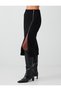 Black Zipper Detailed Cotton Blend Midi Skirt - 4