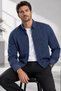 Men's Navy Blue Checkered Winter Shirt Woolen Wide Cut Classic Cut Single Pocket Long Sleeve - 5
