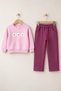 Girl's 100% Cotton Embroidered Flowers 2-Piece Set - 5