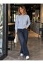 Women's Reversible Zippered Crew Neck Knitted Cardigan 12557 - 3