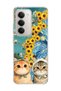 Redmi 15 Compatible Starry Night Two Cats Printed Transparent Phone Case