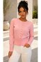 Women's Crew Neck Snap Button Premium Flexible Knitwear Cardigan 12531 - 4