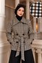 Apolet Detailed Plaid Trench Coat Tsd260356 Brown