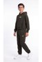 Printed Kangaroo Pocket Hooded Soft Textured-Comfort Fabric Boys' Top and Bottom Tracksuit Set - 2