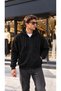 Men's 3 Thread Hooded Zippered Sweat Jacket Cty-Çtn-507 - 2