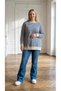 Women's Plus Size Striped Sweatshirt Relaxed Fit - 5