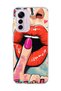 Mi 12 Lite Compatible Red Lip Printed Transparent Phone Case