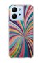 Redmi 15C Compatible Glittery Colorful Beam Printed Transparent Phone Case