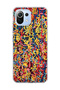 Mi 11 Lite Compatible Colorful Mixed Line Printed Transparent Phone Case