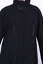 Elegant premium Nida with Black Beads Embroidery Design Abaya - 3