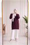 Lamira Buttoned Sleeve End and Six Ribbed Cold Rope Cardigan-Sy3176 Plum