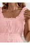 Rochie midi, roz - 4