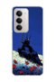 Redmi 15 Compatible Blue Samurai Poppy Printed Transparent Phone Case