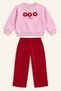 Girl's 100% Cotton Embroidered Flowers 2-Piece Set - 7