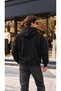 Men's 3 Thread Hooded Zippered Sweat Jacket Cty-Çtn-507 - 3