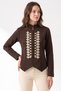 Embroidered Jacket 202718 - Brown - 7