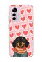 Mi 12 Lite Compatible Sausage Dog Red Heart Printed Transparent Phone Case