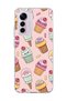 Mi 12 Lite Compatible Ice Cream Cake Pink Printed Transparent Phone Case