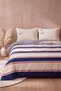 Brine Ecru 100% Cotton Double Duvet Cover Set - 4 Pieces
