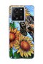 Mi 13t Pro Compatible Sausage Dog Sunflower Printed Transparent Phone Case