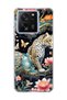 Mi 13t Compatible Leopard Water Lily Printed Transparent Phone Case